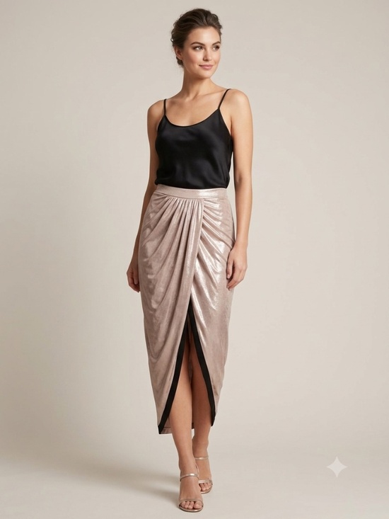 T-Bags Los Angeles Dresses & Skirts - T-bags Los Angeles Metallic Pink Skirt